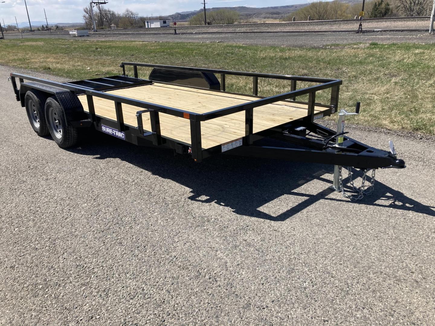 2025 , located at 310 West 1st Ave, Big Timber, MT, 59011, (406) 901-0517, 45.833511, -109.957809 - SureTrac 7 x 16 tube Top Utility - 7K GVW, (2) 3.5k axles with quick lube hubs, electric brakes on all wheels, spring suspension, all LED lights, 15" radial tires, 2k set back jack, rear mesh ramp, safety chains, battery breakaway switch, (13") tall 2 x 2 tube top rail, stake pockets, (3) position r - Photo#1