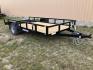 2026 , located at 40 Big Timber RD, Big Timber, MT, 59011, (406) 901-0517, 45.836796, -109.943535 - New SureTrac 7 x 14 Utility Trailer, 5k GVW single axle with electric brakes, 15"-8 ply radial tires, 2" x 2" tube - top rail, 2" x 2" tube uprights, stake pockets, 2k top wind jack, treated wood deck, (3) position rear gate, 2" coupler, all lights LED, spare tire mount, powder coat finish. Optio - Photo#4