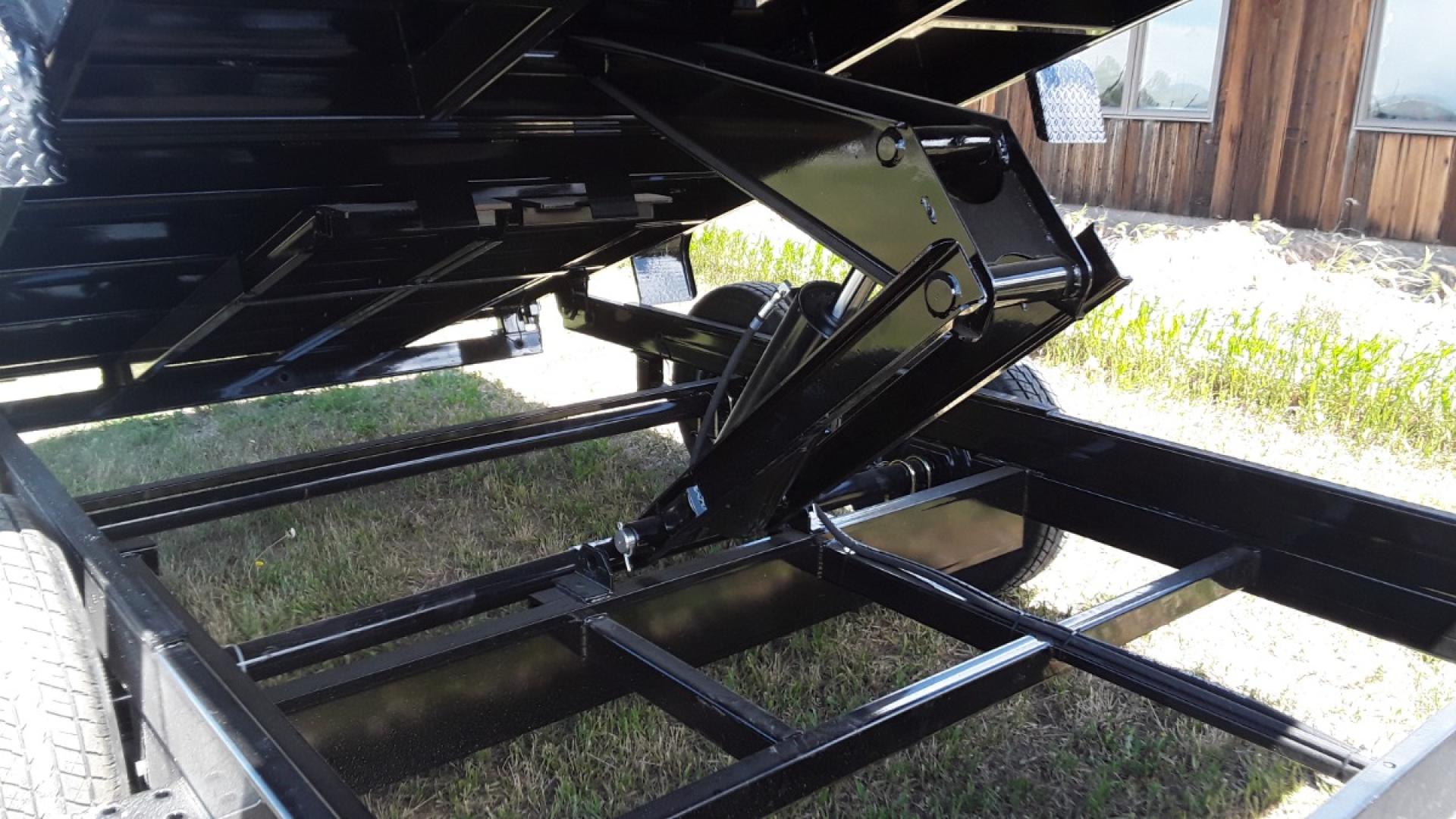 2025 Black SureTrac 7 x 14 LoPro Dump , located at 310 West 1st Ave, Big Timber, MT, 59011, (406) 901-0517, 45.833511, -109.957809 - SURE-TRAC 7 x 14 HD LO PRO DUMP TRAILER, 14K GVW, TELESCOPIC HOIST, UNDERBODY TOOL STORAGE BOX, STAKE POCKETS ON SIDE, MESH TARP, 110 VOLT BATTERY CHARGER, SIDE STEP, EZ LUBE HUBS, HD SLIPPER SPRING SUSPENSION, 16" RADIAL 10 PLY TIRES, BRAKES BOTH AXLES, SPREADER-BARN DOOR REAR GATE, REAR RAMPS, 10 - Photo#10