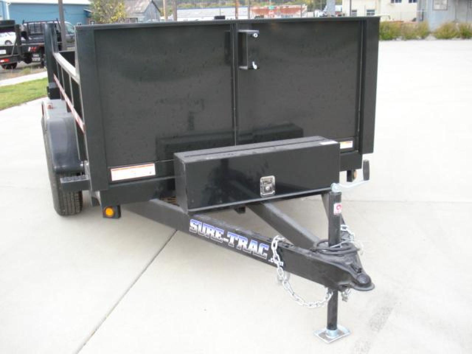 2022 Black SureTrac 6 x10 Lo Pro Dump Trailer , located at 310 West 1st Ave, Big Timber, MT, 59011, (406) 860-8510, 45.833511, -109.957809 - SURE-TRAC 6 X 10 LO PRO DUMP TRAILER, 10K GVW, SINGLE RAM HOIST, EZ LUBE HUBS, DUAL REAR GATE, BRAKES BOTH AXLES, EZ LUBE HUBS, (5) D-RING TIE-DOWNS, LED LIGHTS, POWDER COAT FINISH, REAR RAMPS, MESH TARP, DEEP CYCLE BATTERY. OPTIONS: SPARE TIRE $165.00. THE BEST TRAILERS AT THE BEST PRICE!!! - Photo #4