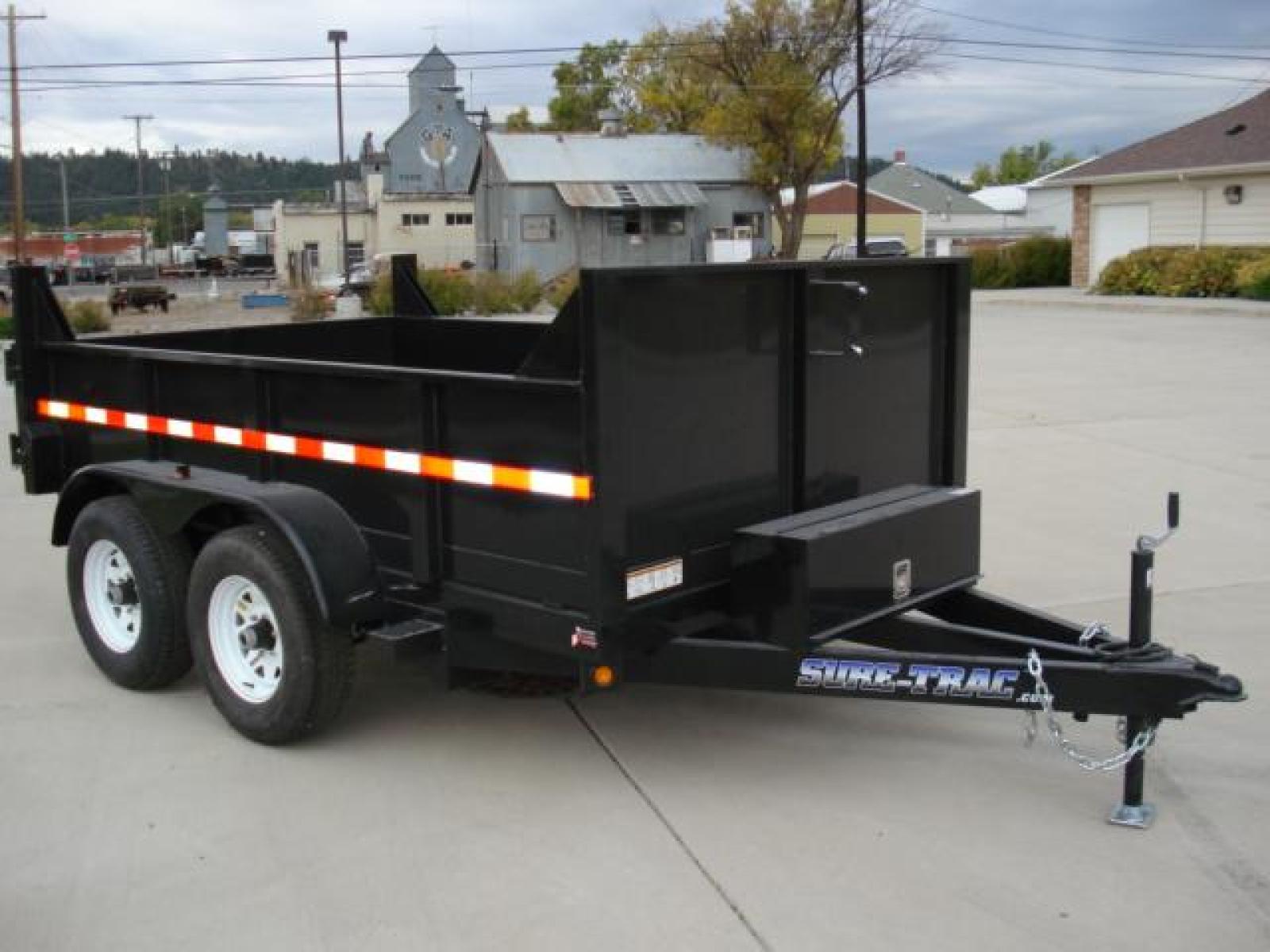 2022 Black SureTrac 6 x10 Lo Pro Dump Trailer , located at 310 West 1st Ave, Big Timber, MT, 59011, (406) 860-8510, 45.833511, -109.957809 - SURE-TRAC 6 X 10 LO PRO DUMP TRAILER, 10K GVW, SINGLE RAM HOIST, EZ LUBE HUBS, DUAL REAR GATE, BRAKES BOTH AXLES, EZ LUBE HUBS, (5) D-RING TIE-DOWNS, LED LIGHTS, POWDER COAT FINISH, REAR RAMPS, MESH TARP, DEEP CYCLE BATTERY. OPTIONS: SPARE TIRE $165.00. THE BEST TRAILERS AT THE BEST PRICE!!! - Photo #5