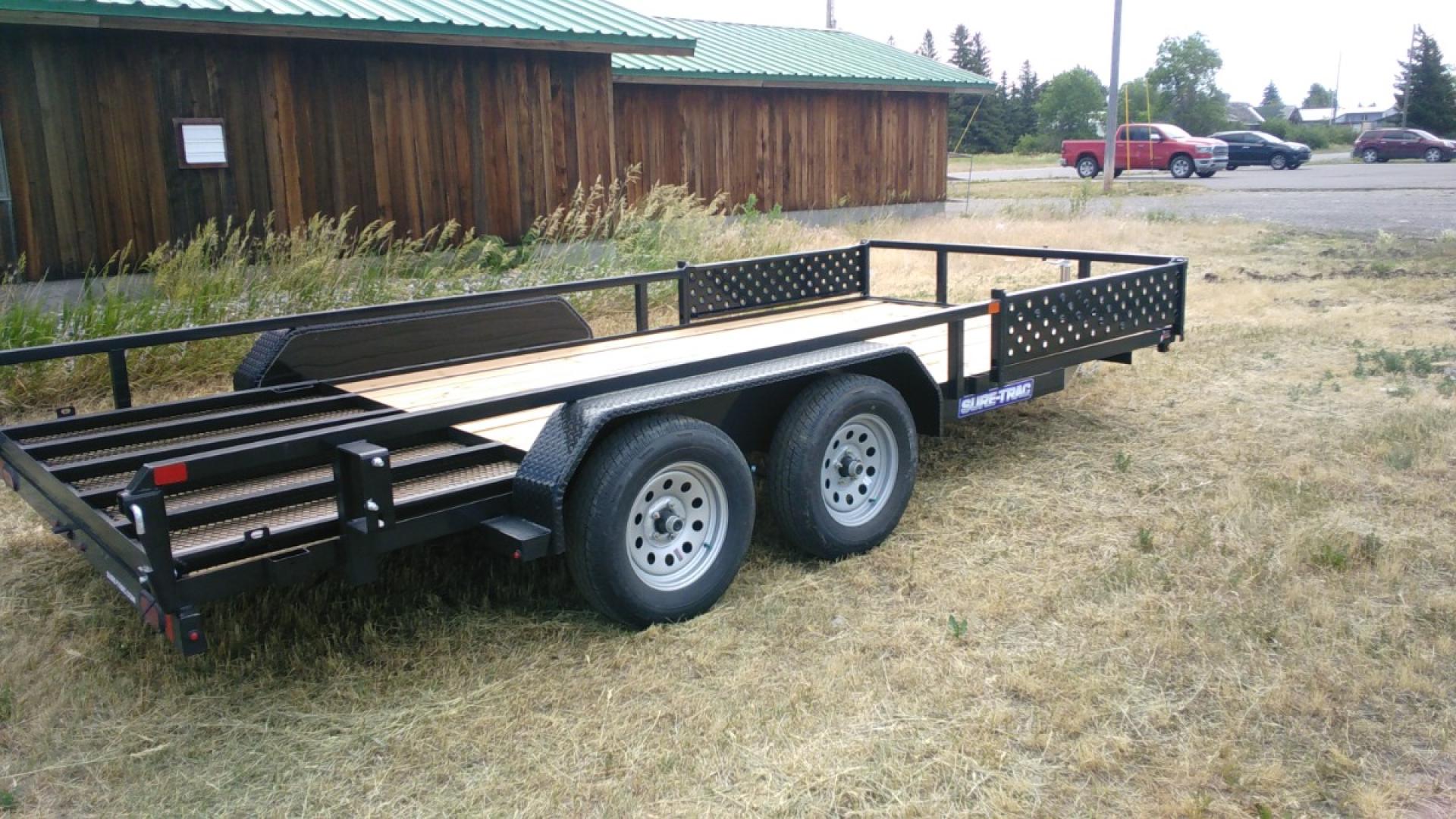 2025 Black SureTrac 7 x 16 Utility ATV , located at 310 West 1st Ave, Big Timber, MT, 59011, (406) 901-0517, 45.833511, -109.957809 - Photo#1