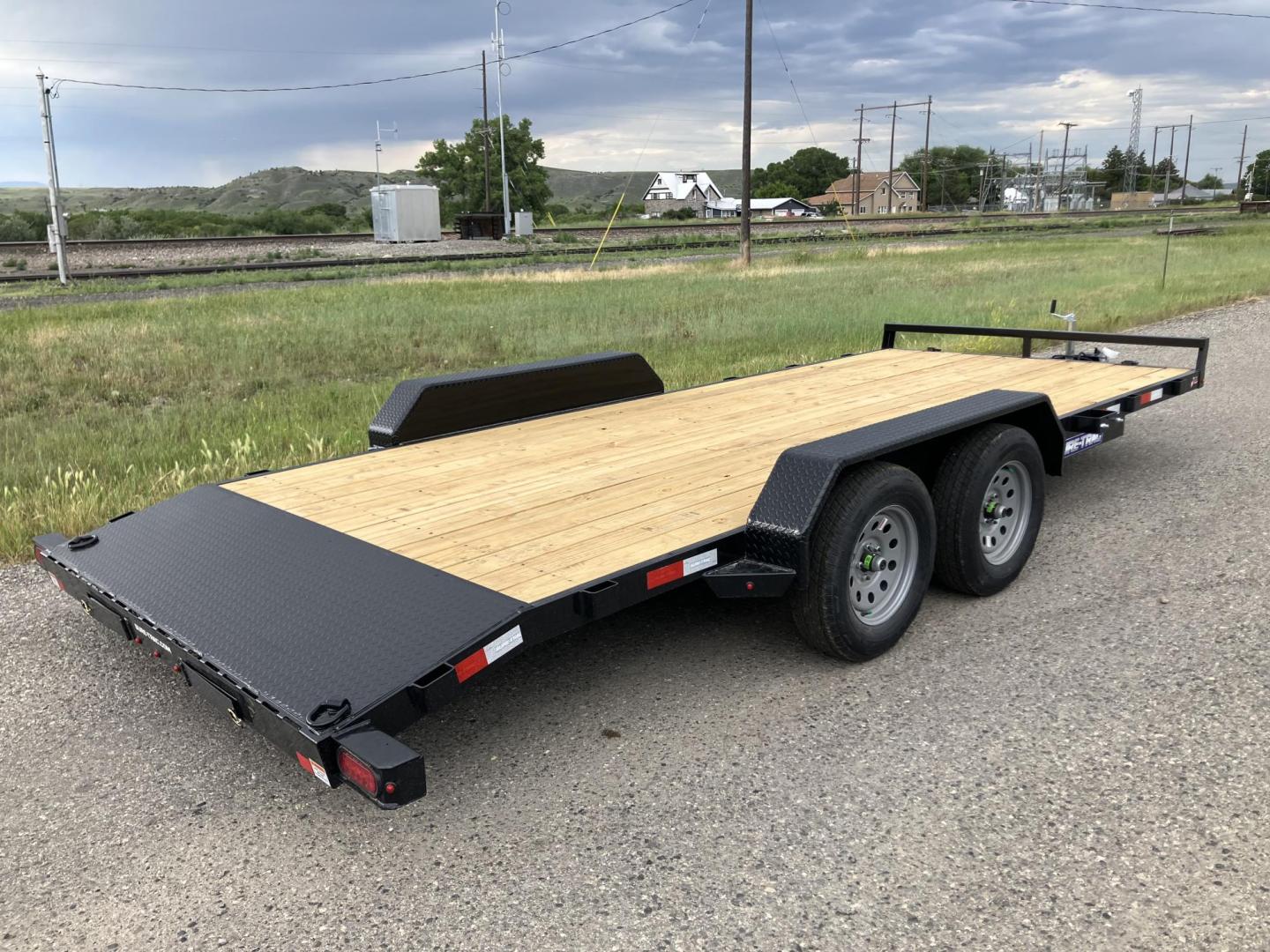 2025 Black SureTrac 7 x 18 - 7K Car Hauler , located at 310 West 1st Ave, Big Timber, MT, 59011, (406) 901-0517, 45.833511, -109.957809 - Photo#2