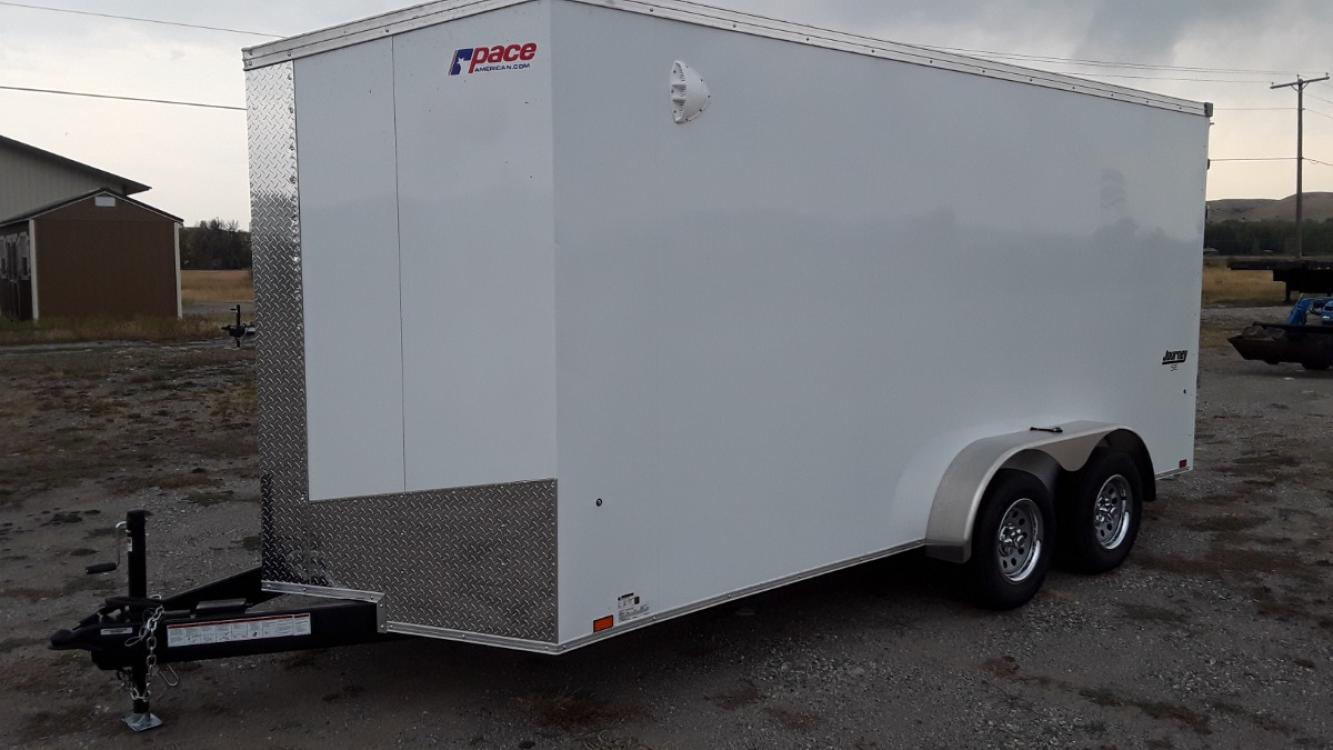2022 Pewter Pace 7 x 16 Journey SE , located at 310 West 1st Ave, Big Timber, MT, 59011, (406) 860-8510, 45.833511, -109.957809 - NEW PACE 7 X 16 JOURNEY SE V-NOSE CARGO TRAILER, 7K GVW, 78