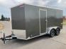 2025 Charcoal Pace 7 x 16 Journey SE , located at 310 West 1st Ave, Big Timber, MT, 59011, (406) 901-0517, 45.833511, -109.957809 - NEW PACE 7 X 16 JOURNEY SE V-NOSE CARGO TRAILER, 7K GVW, 78" REAR OPENING DOOR HEIGHT, TUBE SIDEWALL SUPPORTS ON 16" CENTERS, FLOOR CROSSMEMBERS ON 16" CENTERS, BONDED EXTERIOR (SCREWLESS), TUBE FRAME CONSTRUCTION, 15" RADIAL TIRES, EZ LUB HUBS, REAR RAMP DOOR, FLUSH MOUNTED RV SIDE DOOR W- LOCK, BR - Photo#2