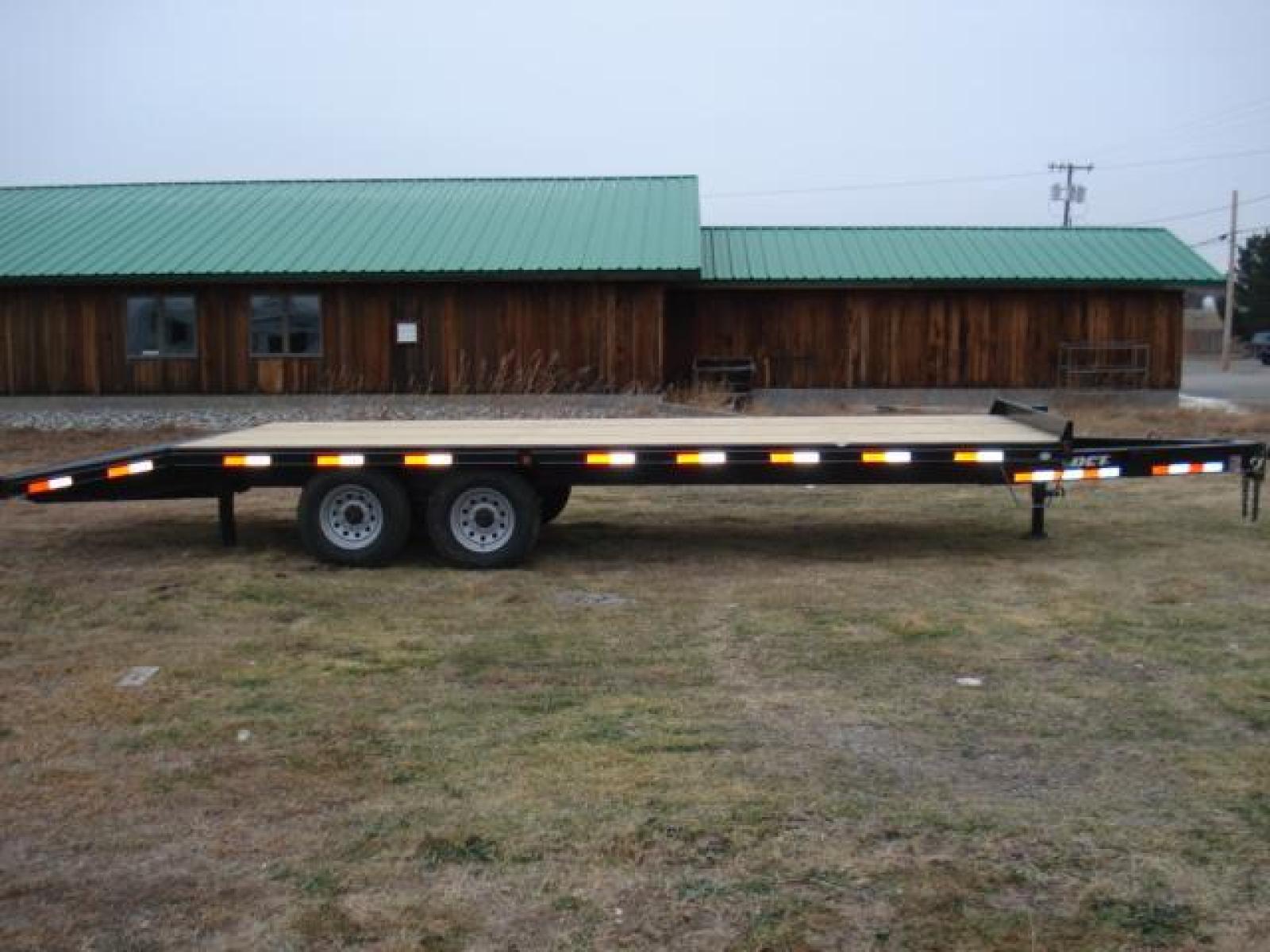 2022 Black DCT 81/2 x 20 + 4 Deckover Equip , located at 310 West 1st Ave, Big Timber, MT, 59011, (406) 860-8510, 45.833511, -109.957809 - DCT 81/2 X 20 + 4 DECKOVER BUMPER-PULL EQUIPMENT TRAILER, 4' DOVETAIL, 14K GVW, 2 - 7K AXLES W- EZ LUBE HUBS, HD SLIPPER SPRING SUSPENSION, 16"-10 PLY TIRES, 16" ON CENTER CROSS MEMBERS, LED LIGHTS, TREATED DECK, REAR RAMPS, 2-5-16 ADJUSTABLE COUPLER, 12K DROP FOOT JACK, STAKE POCKETS-RUB RAIL. T - Photo #0