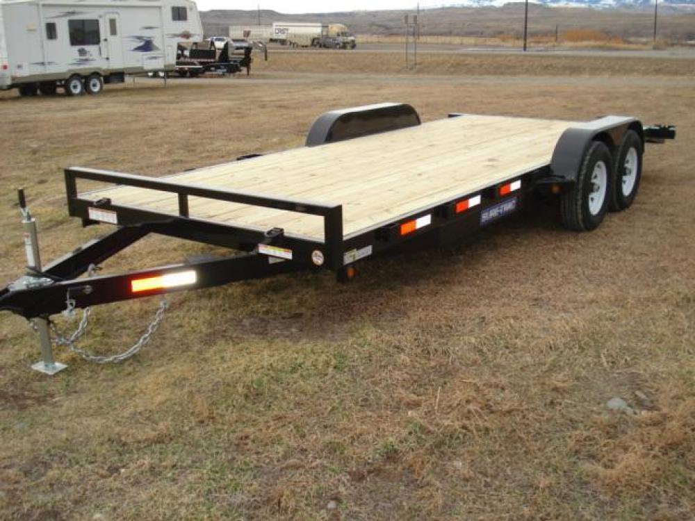 2022 Black SureTrac 7 x 20-10K Car Hauler , located at 310 West 1st Ave, Big Timber, MT, 59011, (406) 860-8510, 45.833511, -109.957809 - SURE-TRAC 7 x 20 C-CHANNEL CAR HAULER, 10K GVW, 2' DOVETAIL, REAR STOW RAMPS, 15