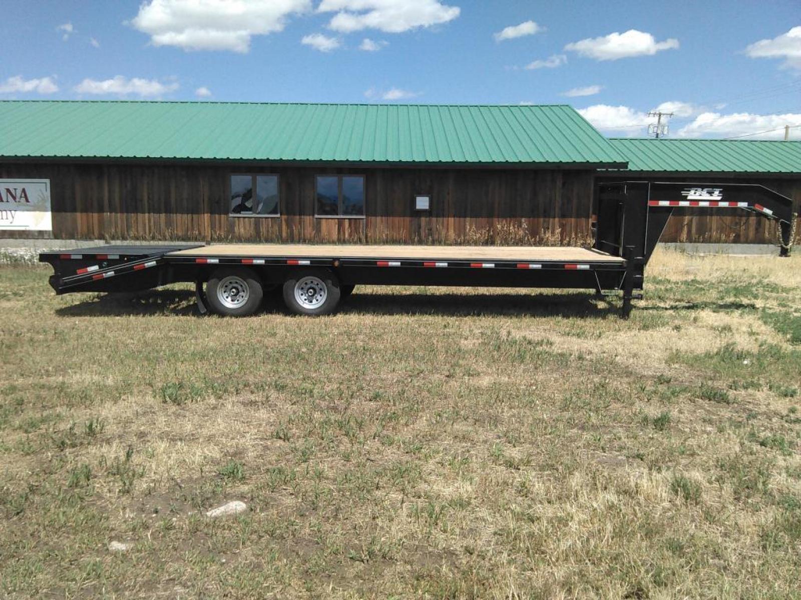 2023 Black DCT 81/2 x 25 GN Deckover , located at 310 West 1st Ave, Big Timber, MT, 59011, (406) 860-8510, 45.833511, -109.957809 - NEW DCT 81-2 X 25 GN DECKOVER (20 + 5), W- 5' FULL WIDTH FLIP-OVER RAMPS (WHALE TAIL), 14K GVW, HD SLIPPER SPRING SUSPENSION, EZ LUBE HUBS, 14 PLY - 16" RADIAL TIRES, LED LIGHTS, SIDE MOUNTED TOOL BOX, ADJUSTABLE GN COUPLER, 3" CROSS MEMBERS ON 16" CENTERS, 16# - 12" I-BEAM FRAME, RUB RAIL-STAKE PO - Photo #0