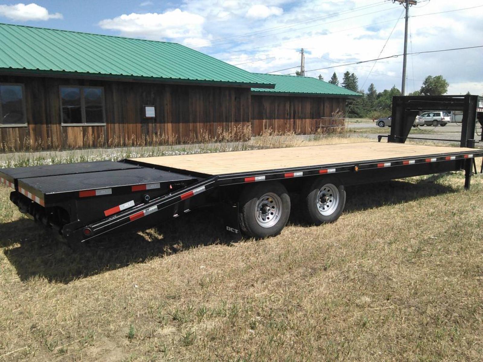 2023 Black DCT 81/2 x 25 GN Deckover , located at 310 West 1st Ave, Big Timber, MT, 59011, (406) 860-8510, 45.833511, -109.957809 - NEW DCT 81-2 X 25 GN DECKOVER (20 + 5), W- 5' FULL WIDTH FLIP-OVER RAMPS (WHALE TAIL), 14K GVW, HD SLIPPER SPRING SUSPENSION, EZ LUBE HUBS, 14 PLY - 16" RADIAL TIRES, LED LIGHTS, SIDE MOUNTED TOOL BOX, ADJUSTABLE GN COUPLER, 3" CROSS MEMBERS ON 16" CENTERS, 16# - 12" I-BEAM FRAME, RUB RAIL-STAKE PO - Photo #1