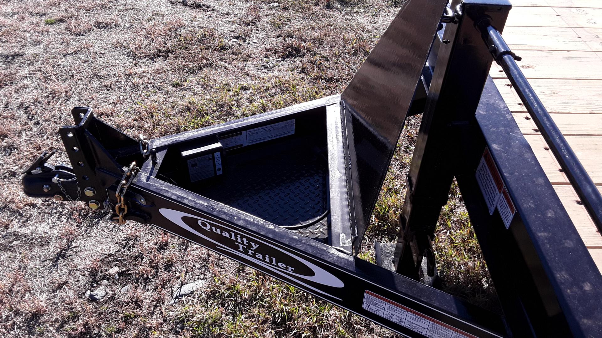2025 Black Kaufman 7 x 14 + 8 Equipment Tilt , located at 310 West 1st Ave, Big Timber, MT, 59011, (406) 901-0517, 45.833511, -109.957809 - New Kaufman Deluxe 7 x 14 + 8 Equipment Tilt, 15K GVW, 2 - 7K axles with EZ lube hubs and electric brakes, 8' stationary - 14'-6" tilt, hydraulic cushion cylinder, treated wood deck, HD slipper spring suspension, 16" - 10 ply radial tires, 6" c-channel frame, 6" c-channel full wrap tongue, 3" channe - Photo#4