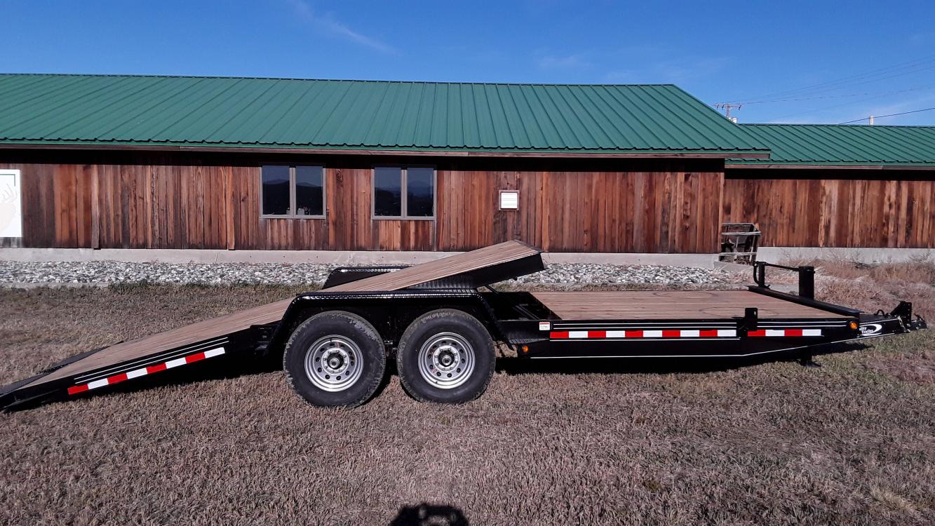 2022 Black Kaufman 7 x 14 + 8 Equipment Tilt , located at 80 Big Timber Loop Road, Big Timber, MT, 59011, (406) 860-8510, 45.837139, -109.951393 - New Kaufman Deluxe 7 x 14 + 8 Equipment Tilt, 15K GVW, 2 - 7K axles with EZ lube hubs and electric brakes, 8' stationary - 14'-6
