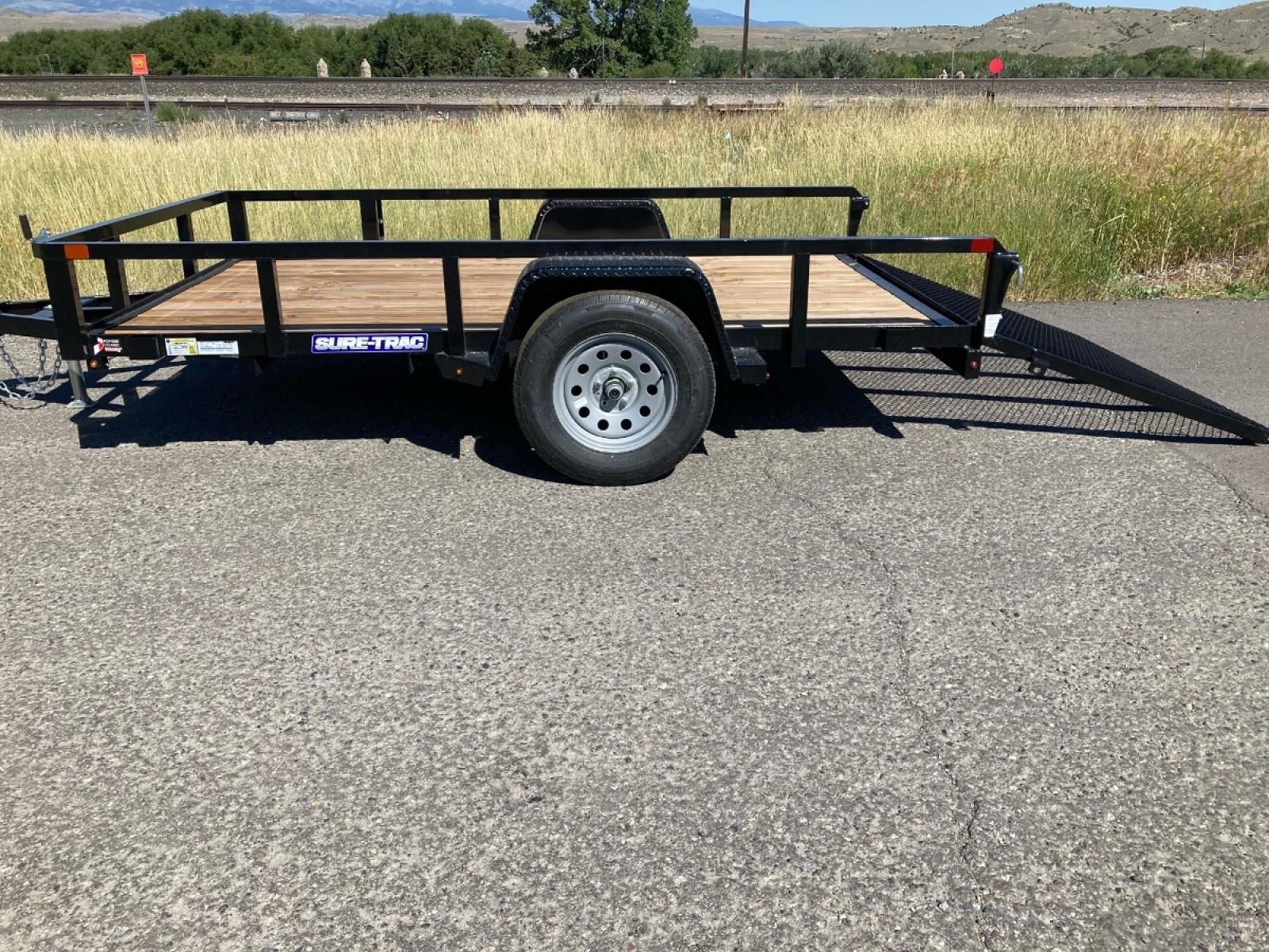 2022 Black SureTrac 6 x 10 Tube Top Utility , located at 310 West 1st Ave, Big Timber, MT, 59011, (406) 860-8510, 45.833511, -109.957809 - New 2022 SureTrac 6 x 10 Tube Top Utility, 3k GVW, (3) position rear gate, 2" x 2" top tube railing - 12" tall, ez lube hubs, treated wood deck, LED lights, wiring run in conduit, set back 2k jack, 15" radial tires, spare mount, powder coat finish. The BEST Trailers at the Best Price!!! Traile - Photo #2