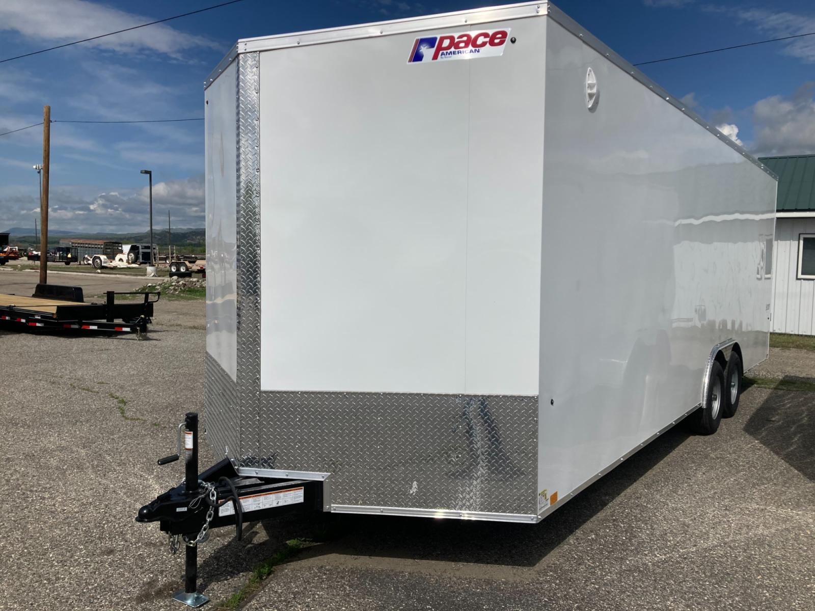 2023 Pace , located at 310 West 1st Ave, Big Timber, MT, 59011, (406) 860-8510, 45.833511, -109.957809 - New 2023 Pace Journey SE 81/2 x 24 V-nose Enclosed Cargo, 10K GVW, rear ramp door with 12" ramp extension, 87" rear door opening height, 16" on center sidewall uprights, 16" on center floor crossmembers, .030 exterior aluminum siding, bonded exterior siding (no screws), side wall vents, high perform - Photo #1