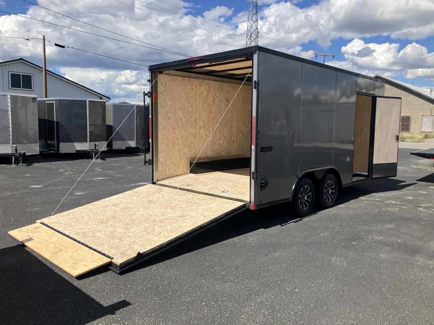2026 , located at 310 West 1st Ave, Big Timber, MT, 59011, (406) 901-0517, 45.833511, -109.957809 - New Pace American Journey SE 81/2 x 16 Enclosed Cargo, 7k GVW, 81" rear door opening height with beavertail, bonded sides (no screws), v-nose, rear ramp door, 32" side door, (2) 3.5k axles, electric brakes on both axles, LED lights, high performance floor and sidewall material, 16" on center sidewal - Photo#5