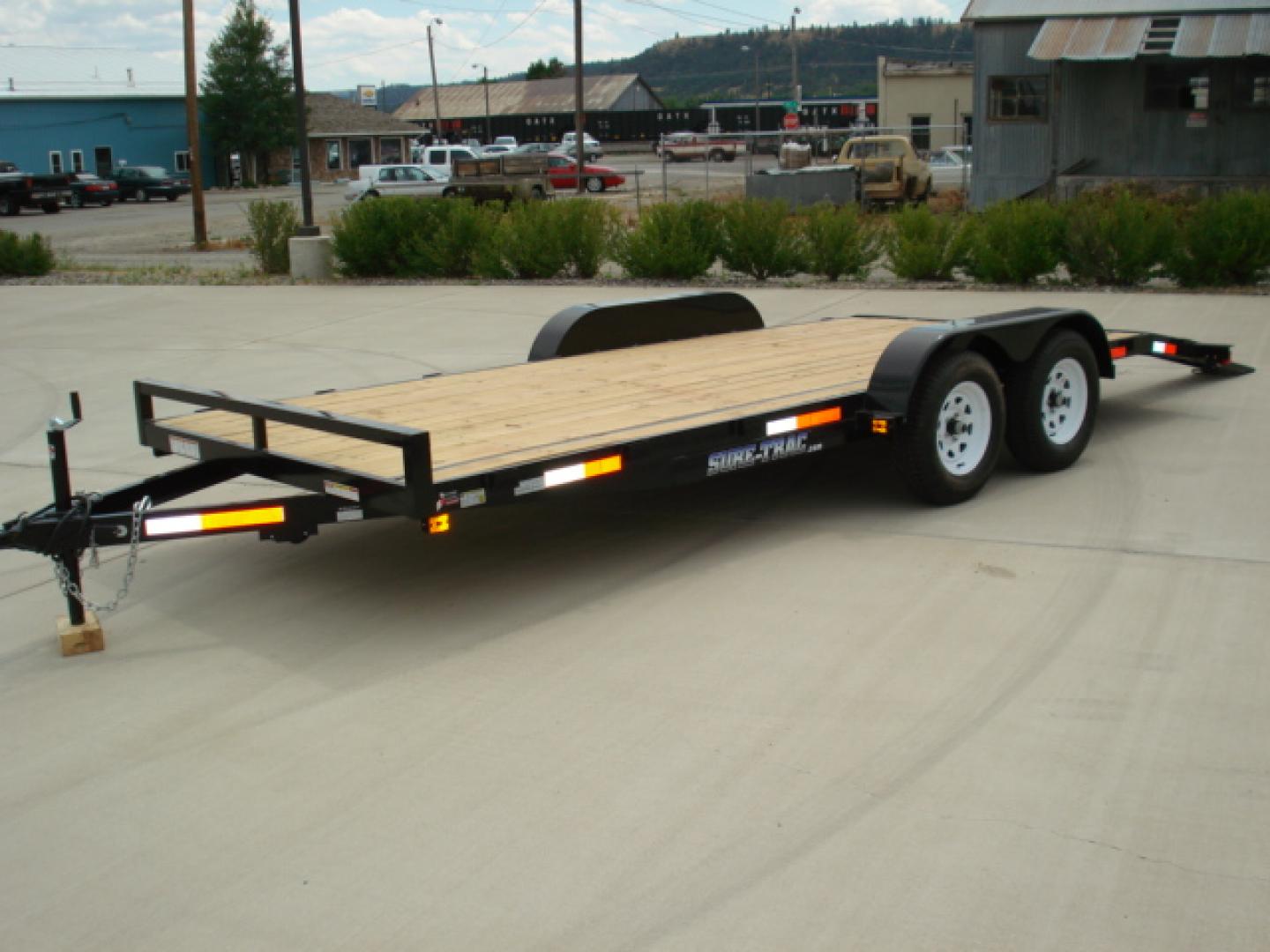 2025 , located at 310 West 1st Ave, Big Timber, MT, 59011, (406) 901-0517, 45.833511, -109.957809 - NEW SURE-TRAC 7 X 16 C-CHANNEL CAR HAULER, 7K GVW, ELECTRIC BRAKES BOTH AXLES, REAR STOW RAMPS, LED LIGHTS, TREATED WOOD DECK, (4) D-RING TIE DOWNS, STAKE POCKETS, 2' TREAD PLATE DOVETAIL, EZ LUBE HUBS, 15" RADIAL TIRES, SPRING SUSPENSION, SPARE MOUNT, SET BACK TOP WIND JACK, POWDER COAT FINISH. - Photo#5